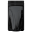 1/4th Ounce CR Exit Bags Gloss Black / Gloss Black - Tear Notch Mylar Bags - Child Resistant - (1,000 qty.) - Dragon Chewer