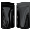 1/4th Ounce CR Exit Bags Gloss Black / Gloss Black - Tear Notch Mylar Bags - Child Resistant - (1,000 qty.) - Dragon Chewer