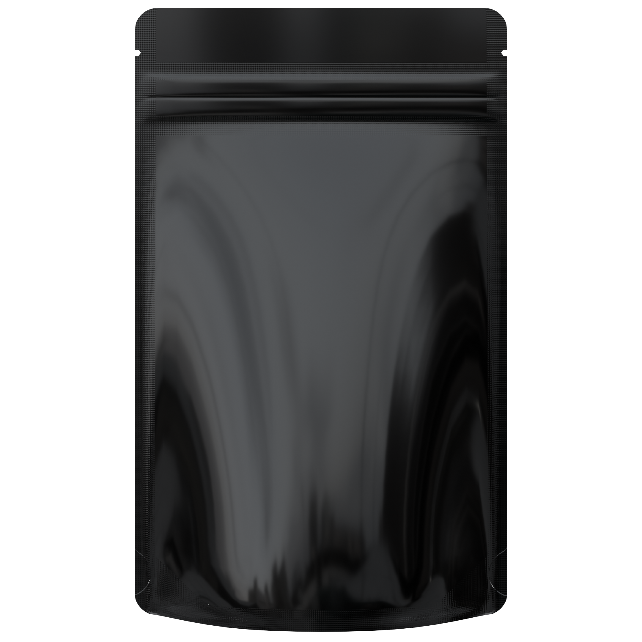 1/2 Ounce CR Exit Bags Gloss Black / Gloss Black - Tear Notch Mylar Bags - Child Resistant - (1,000 qty.) - Dragon Chewer