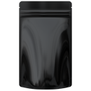 1/2 Ounce CR Exit Bags Gloss Black / Gloss Black - Tear Notch Mylar Bags - Child Resistant - (1,000 qty.) - Dragon Chewer