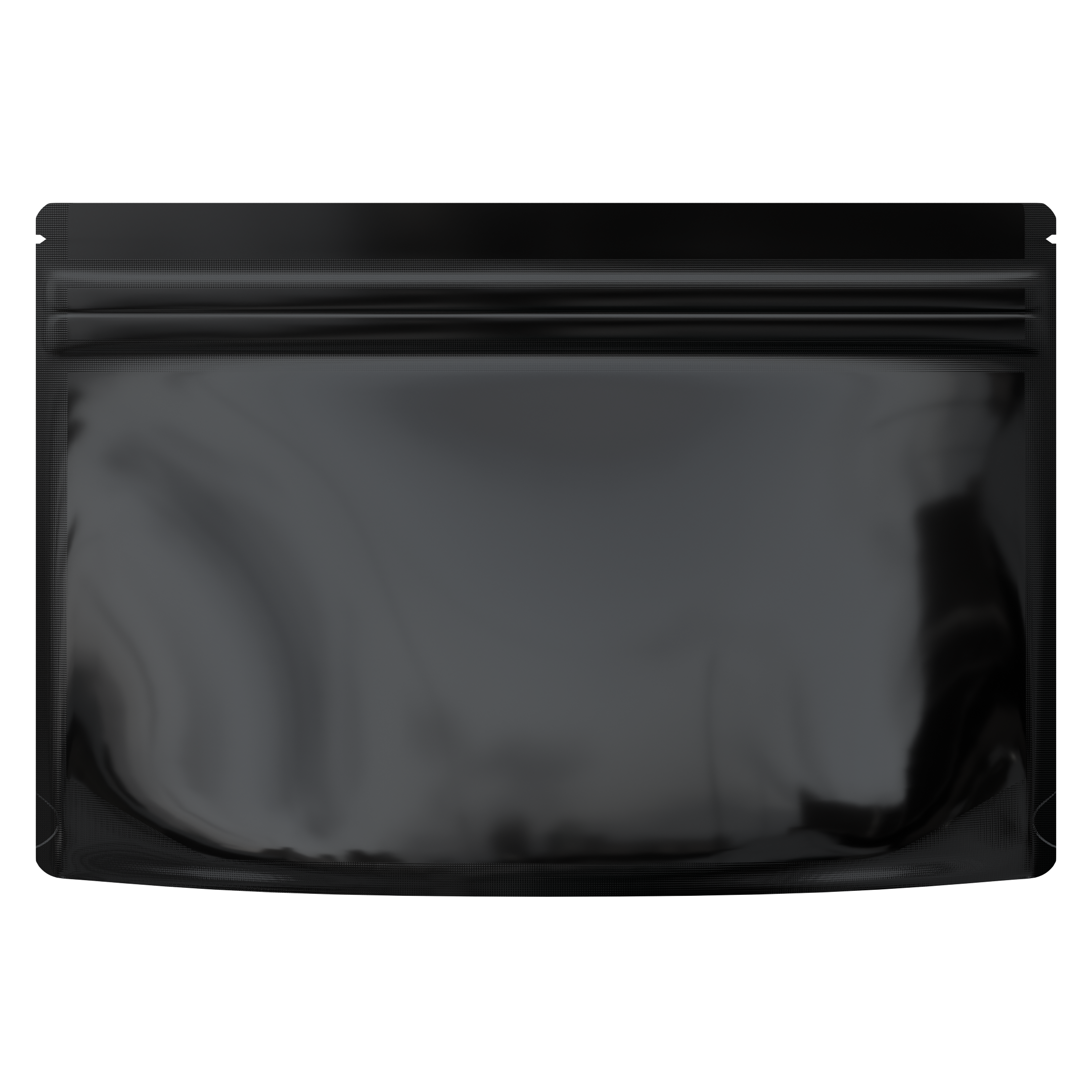 Medium 9 x 6 CR Exit Bags Gloss Black Opaque Mylar Bags - Child Resistant - (1,000 qty.) - Dragon Chewer