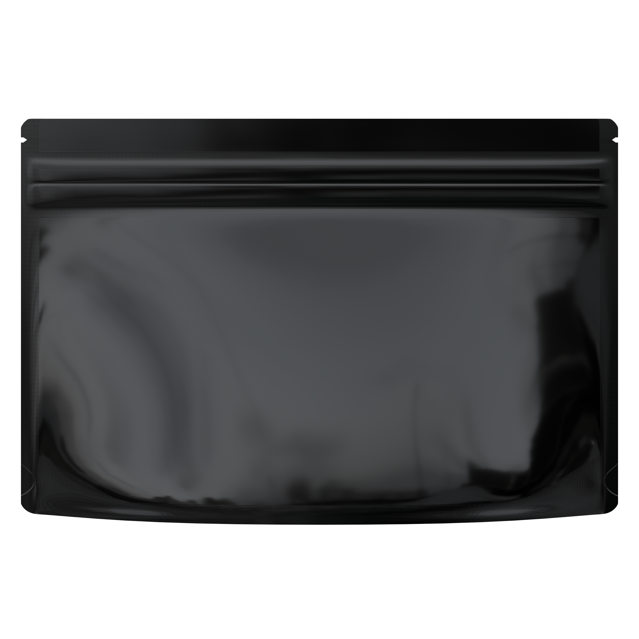 Medium 9 x 6 CR Exit Bags Gloss Black Opaque Mylar Bags - Child Resistant - (1,000 qty.) - Dragon Chewer