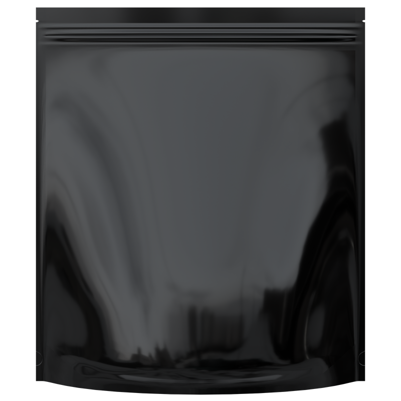 Gloss Black / Gloss Black 1 LB Grower Mylar Bags (300 qty.)