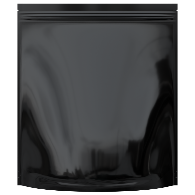Gloss Black / Gloss Black 1 LB Grower Mylar Bags (300 qty.)