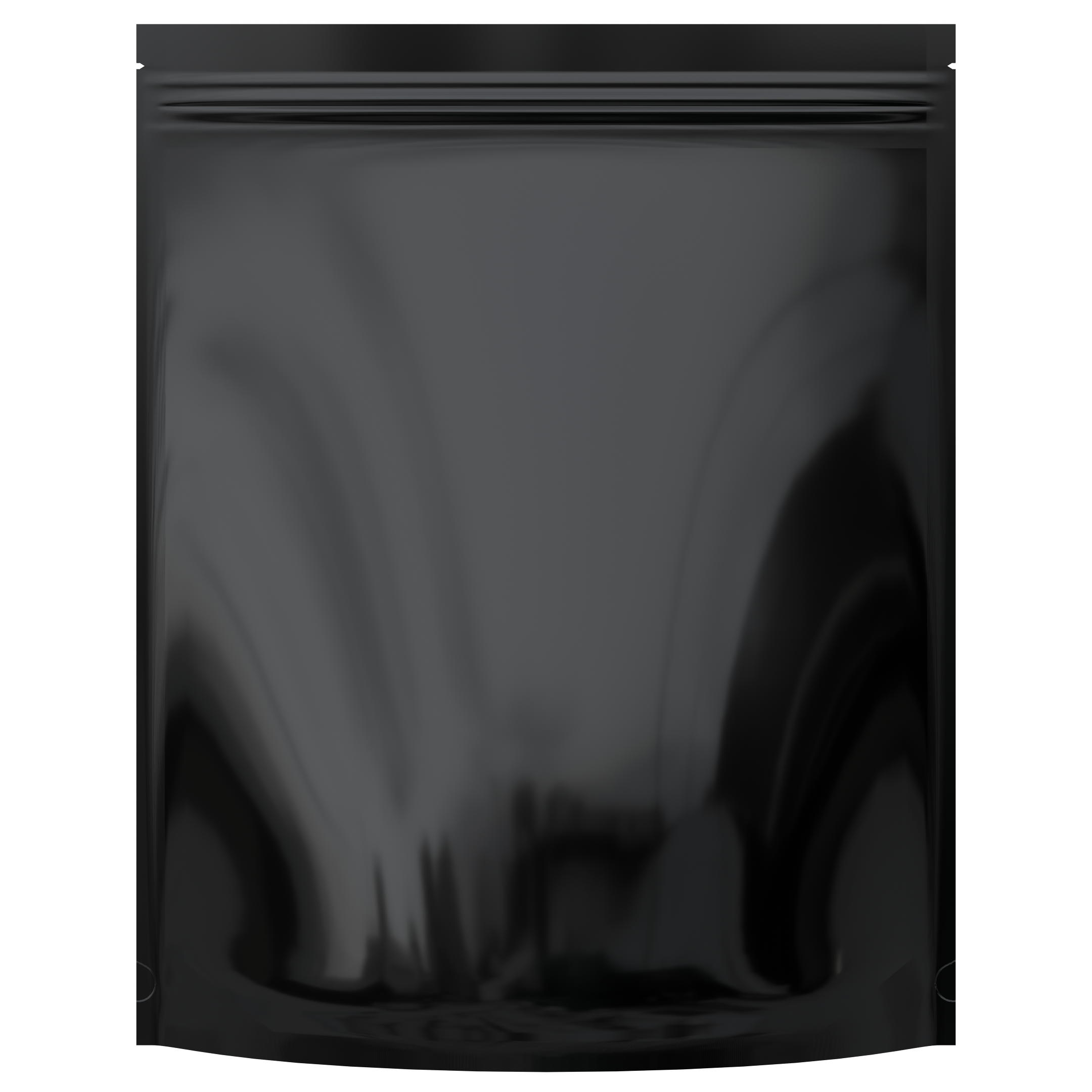 Gloss Black / Gloss Black 1/2 LB Grower Mylar Bags (300 qty.) - Dragon Chewer