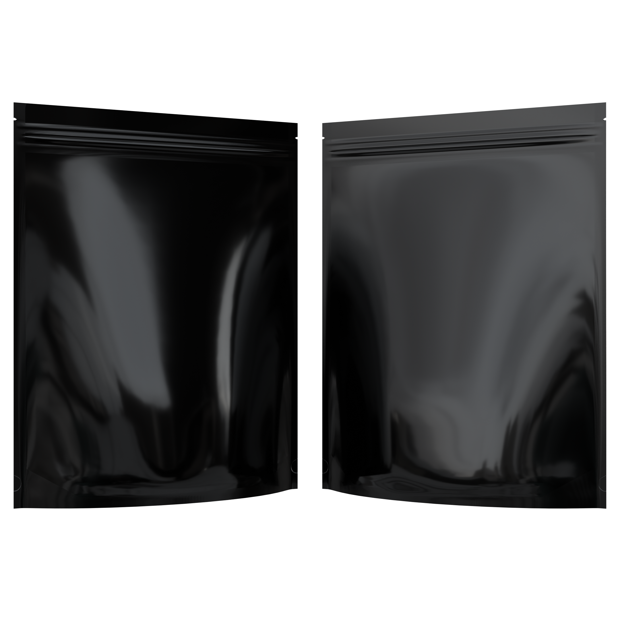 Gloss Black / Gloss Black 1/2 LB Grower Mylar Bags (300 qty.) - Dragon Chewer
