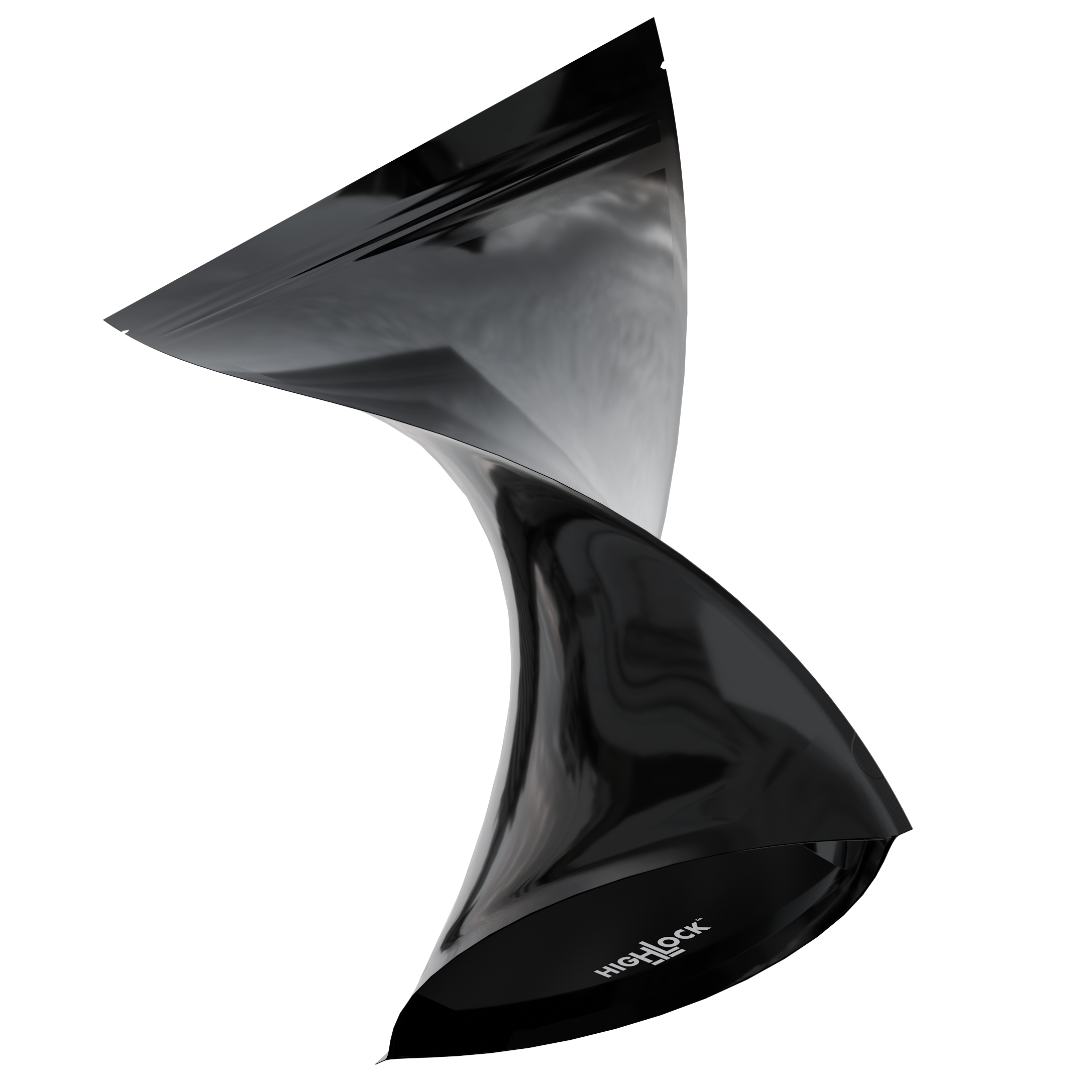 Gloss Black / Gloss Black 1/2 LB Grower Mylar Bags (10 qty.) - Dragon Chewer