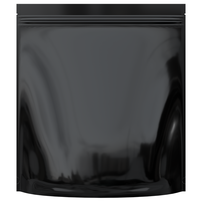 Gloss Black / Gloss Black 2 LB Grower Mylar Bags (300 qty.)