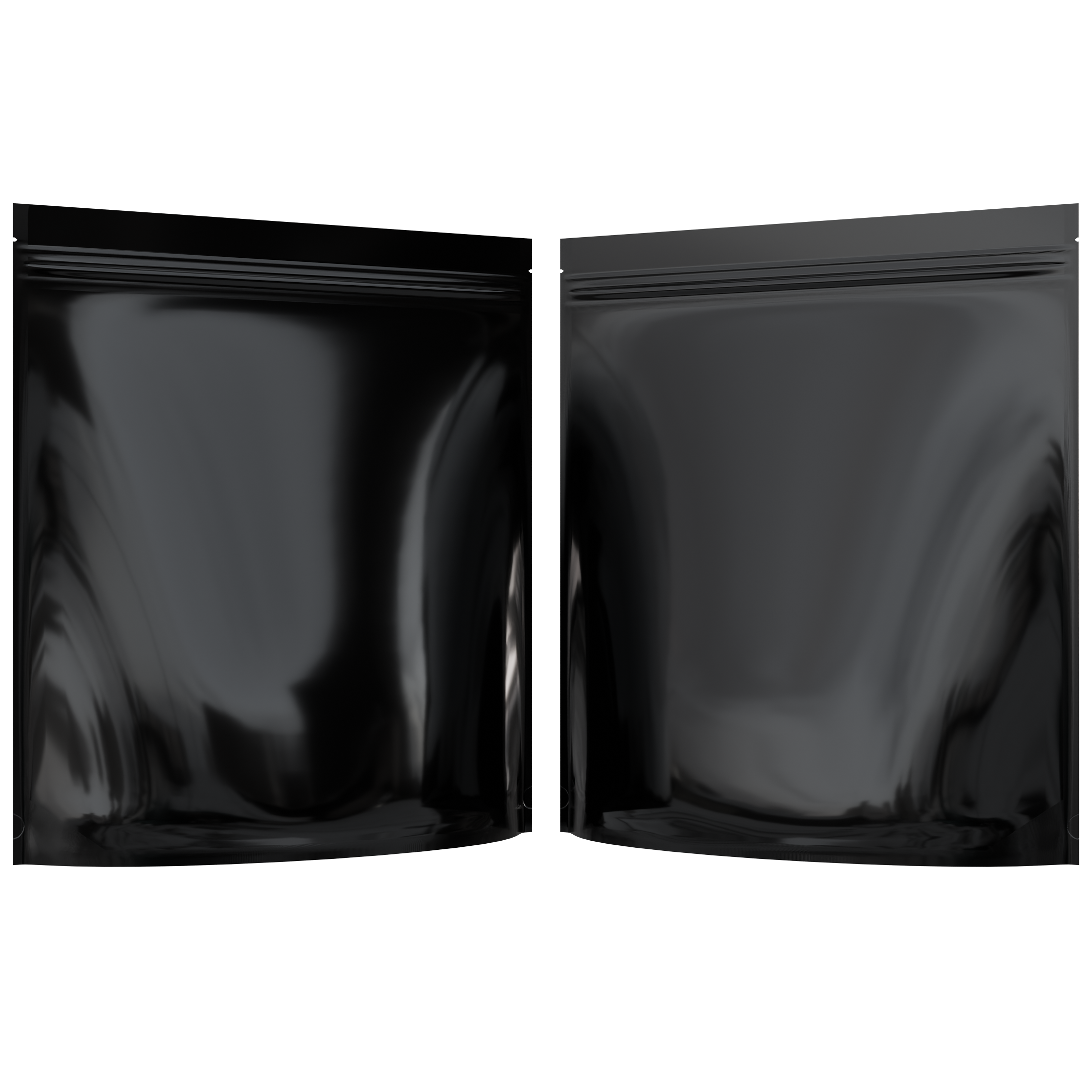 Gloss Black / Gloss Black 2 LB Grower Mylar Bags (10 qty.) - Dragon Chewer