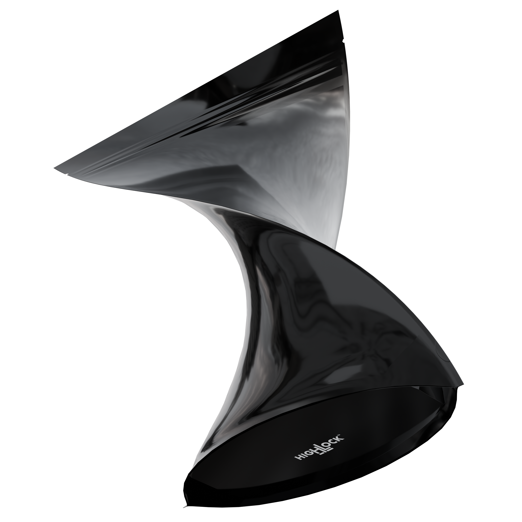 Gloss Black / Gloss Black 2 LB Grower Mylar Bags (10 qty.) - Dragon Chewer