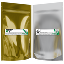 1/2 Ounce Gloss Gold & Clear Mylar Bags + Labels - (100 qty.) - Dragon Chewer