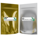 1 Ounce Gloss Gold & Clear Mylar Bags + Labels - (100 qty.) - Dragon Chewer