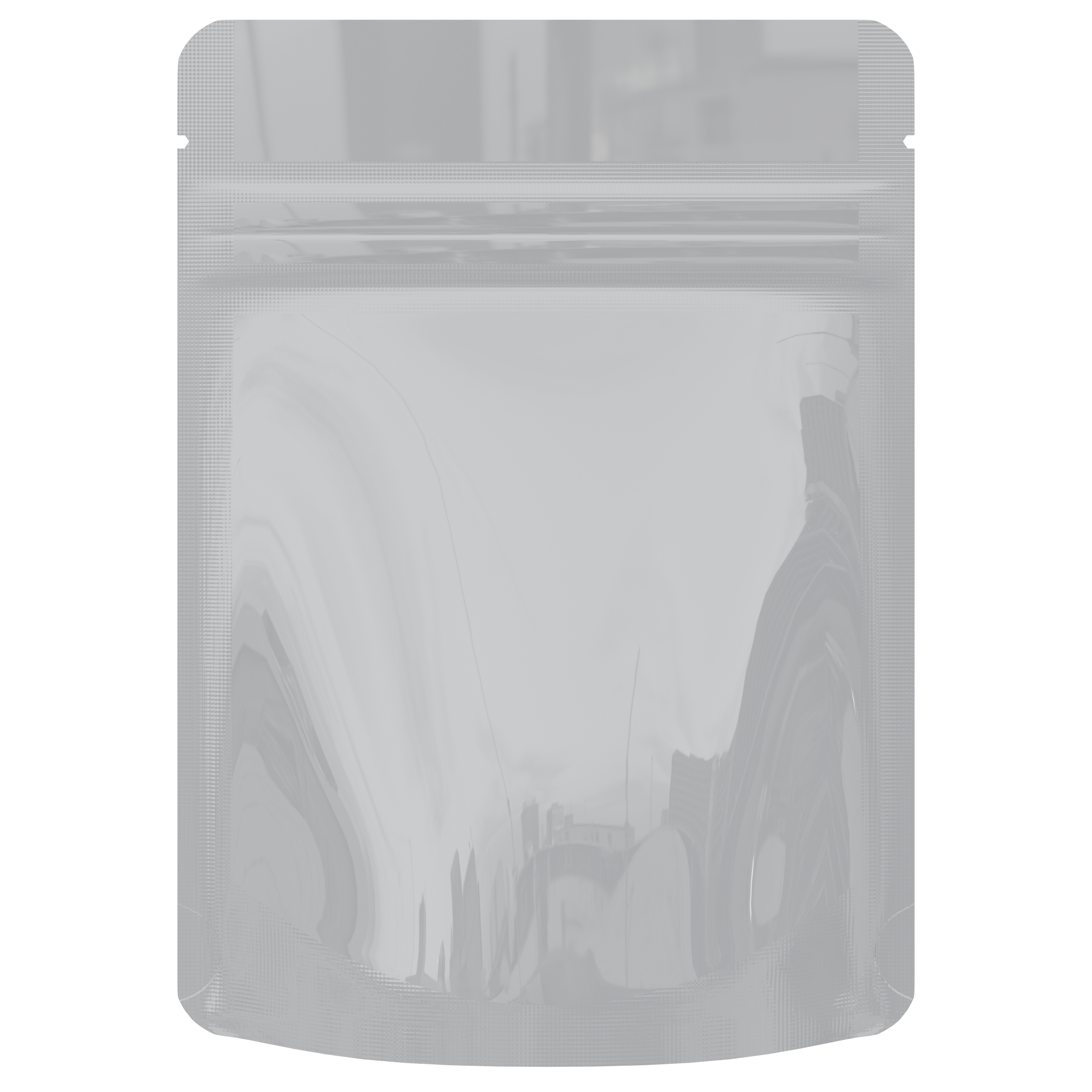 1/8th Ounce 3.5g CR Exit Bags Gloss White / Gloss Clear - Tear Notch Mylar Bags - Child Resistant - (1,000 qty.) - Dragon Chewer