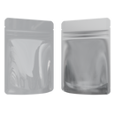 1/8th Ounce 3.5g CR Exit Bags Gloss White / Gloss Clear - Tear Notch Mylar Bags - Child Resistant - (1,000 qty.) - Dragon Chewer