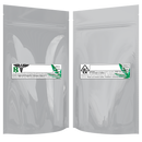 1/2 Ounce Gloss White & Gloss White Mylar Bags + Labels - (100 qty.) - Dragon Chewer