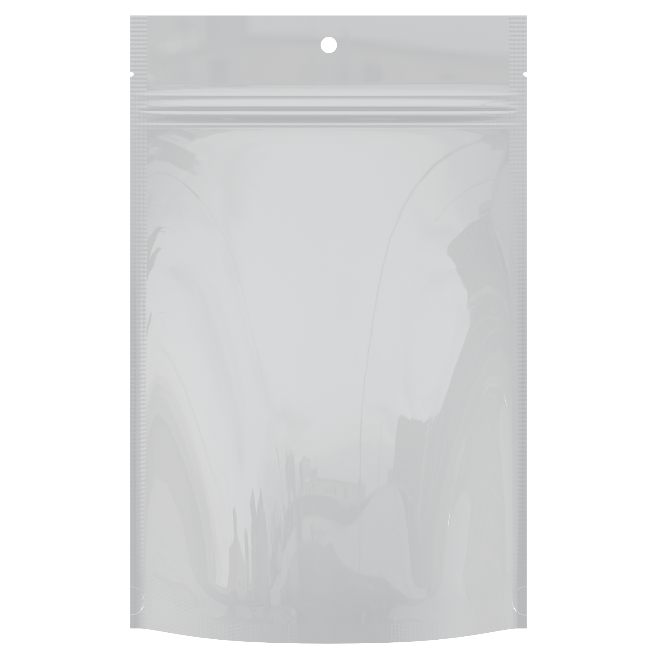 1 Ounce Gloss White & Gloss White Mylar Bags - Hang Hole (1000 qty.)