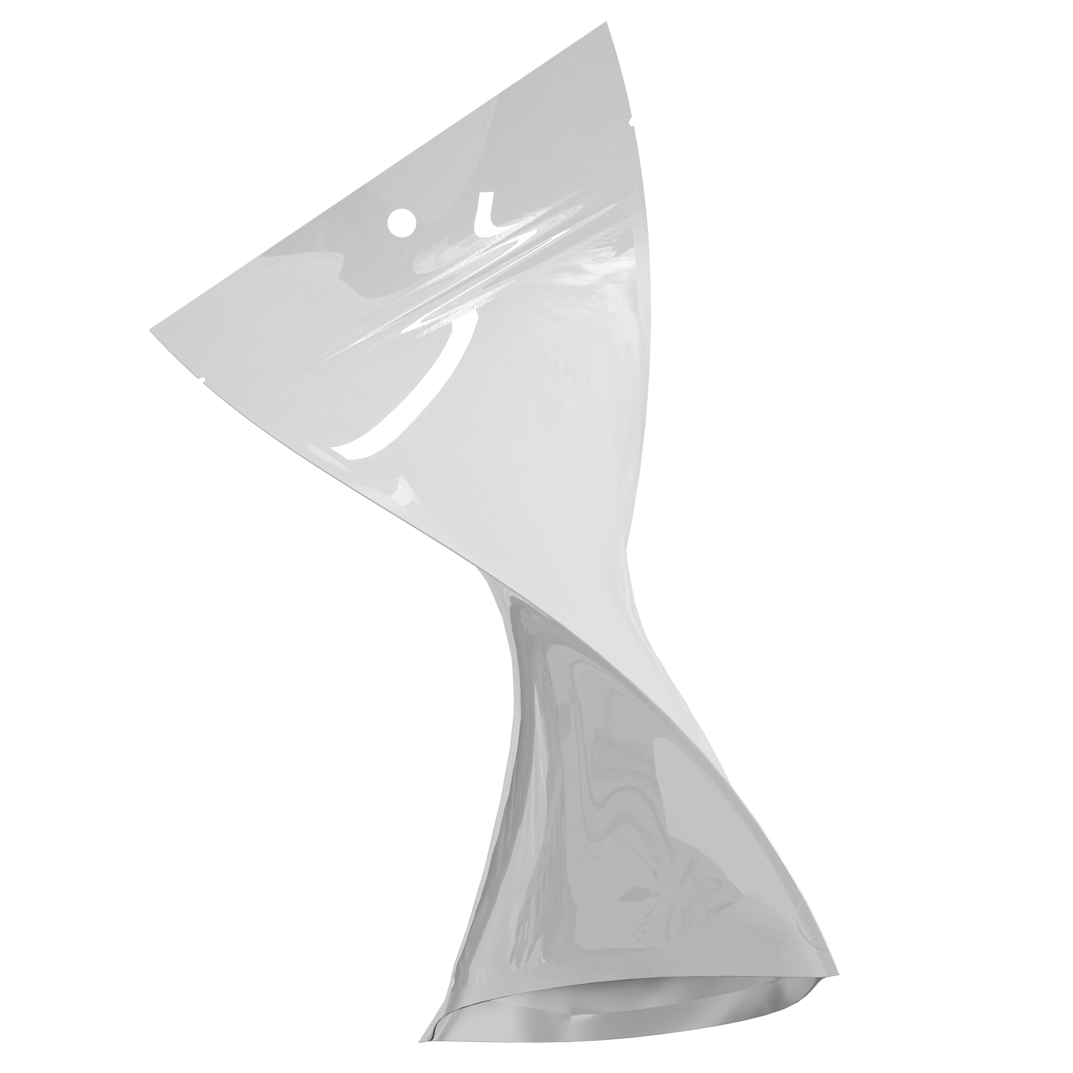 1 Ounce Gloss White & Gloss White Mylar Bags - Hang Hole (1000 qty.)