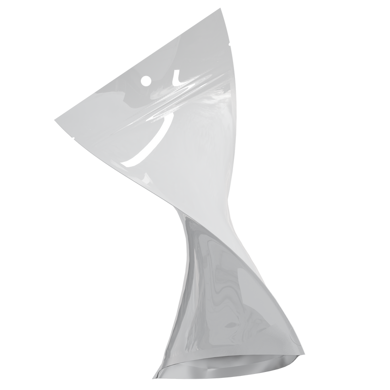 1 Ounce Gloss White & Gloss White Mylar Bags - Hang Hole (1000 qty.)