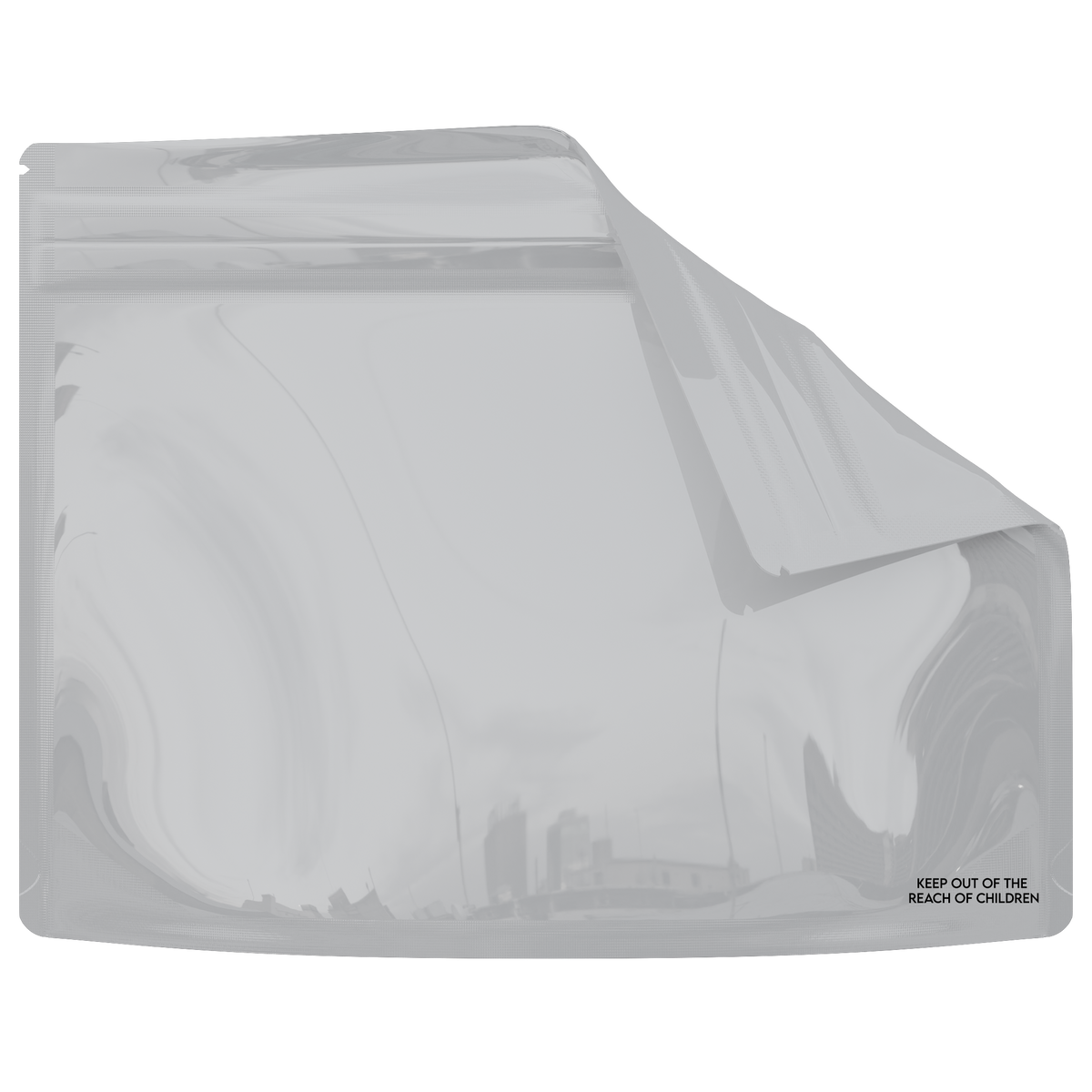 Large 12 x 9 CR Exit Bags Gloss White Opaque Mylar Bags - Child Resistant - NSFK Print (800 qty.)