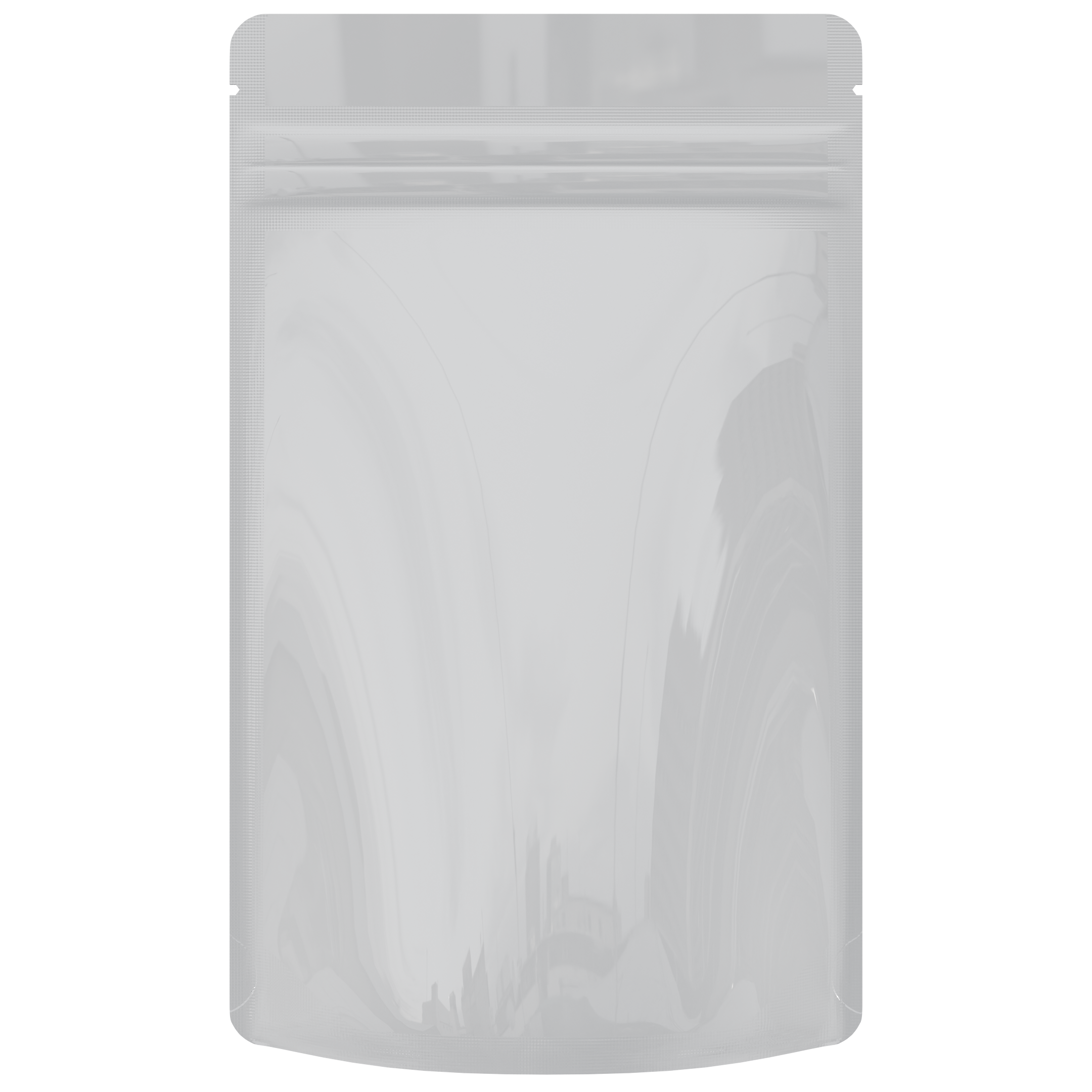 1/2 Ounce CR Exit Bags Gloss White / Gloss White - Tear Notch Mylar Bags - Child Resistant - (1,000 qty.) - Dragon Chewer