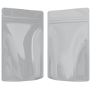 1 Ounce CR Exit Bags Gloss White / Gloss White - Tear Notch Mylar Bags - Child Resistant - (1,000 qty.) - Dragon Chewer