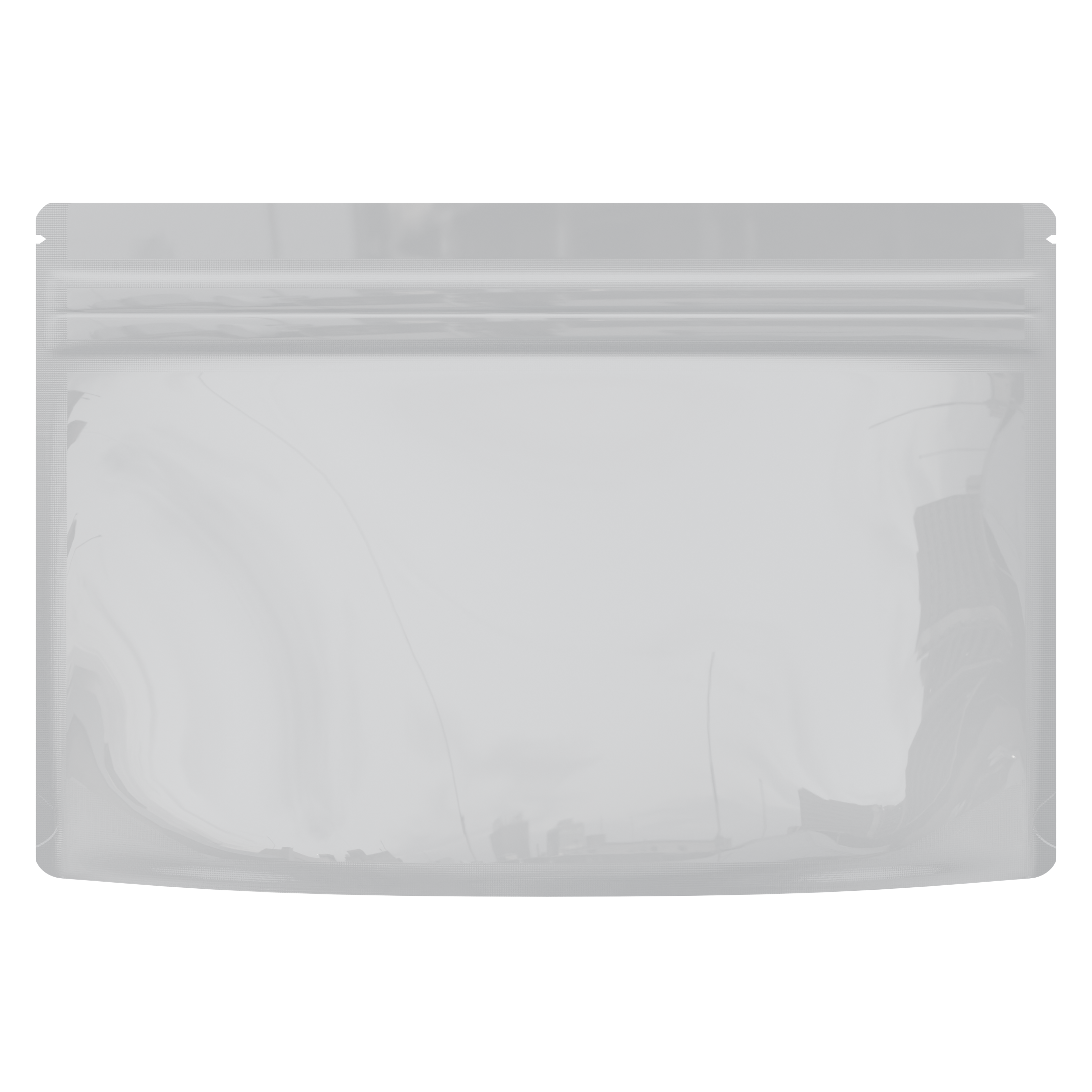 Medium 9 x 6 CR Exit Bags Gloss White Opaque Mylar Bags - Child Resistant - (1,000 qty.) - Dragon Chewer