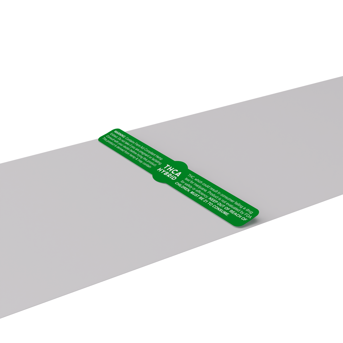 Green THCA Tamper Evident Universal Marijuana Strain Labels - Hybrid (1,000 qty.)