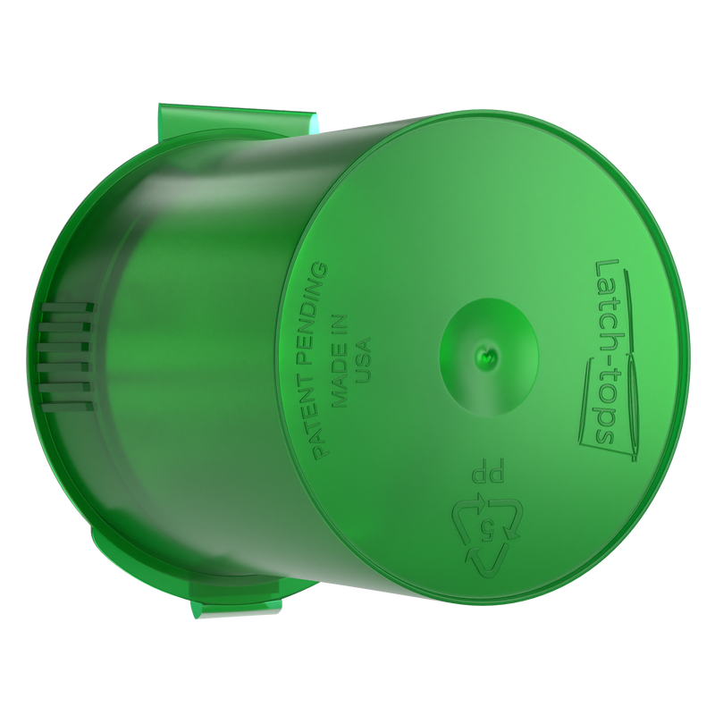 Green 6 dram latch top pop top child resistant container bottle vial 8 4 dr wholesale packaging smell proof supplies dragon chewer template die diagram size bulk 1 gram 1g CR squeeze top airtight highlock HL nearby near me vial bottle sizes cap empty amazon small