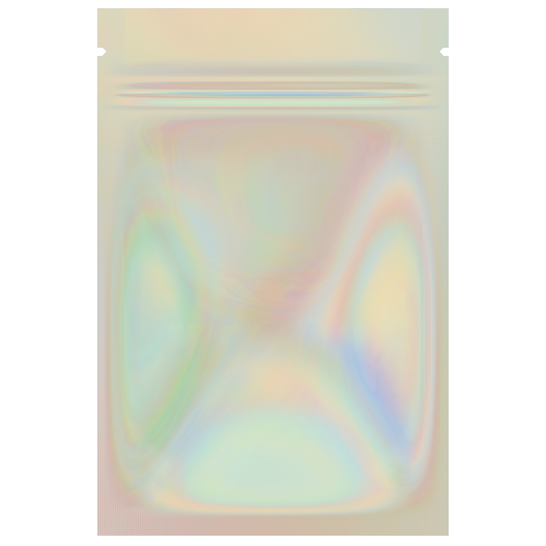 Small Gloss Holographic Clear Dragon Chewer 1 gram one g smell proof mylar bags by HIGHLOCK. Best thick wholesale bulk dispensary custom child resistant packaging 420 barrier bags tamper evident resealable large food storage heat sealable tear notches plastic baggies 3 x 4.5 100 pack
