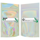 1/4 Ounce Gloss Holographic & Clear Mylar Bags + Labels - (100 qty.) - Dragon Chewer