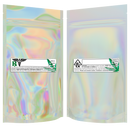 1/2 Ounce Gloss Holographic & Clear Mylar Bags + Labels - (100 qty.) - Dragon Chewer