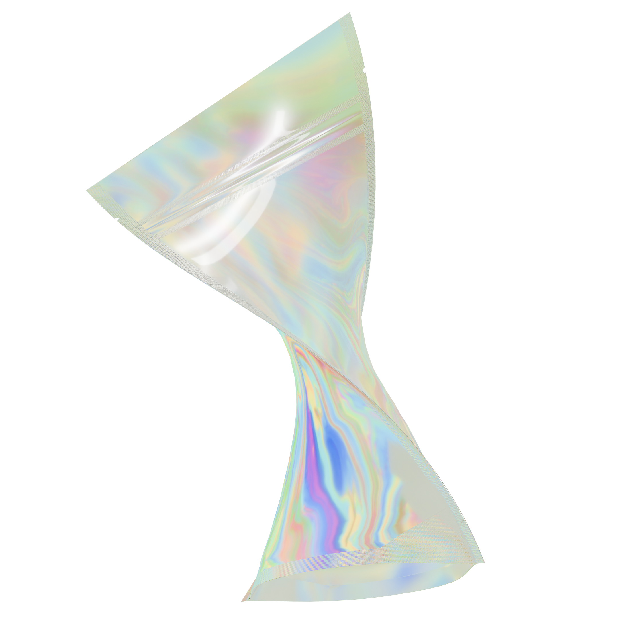 1 Ounce Gloss Holographic & Clear Mylar Bags + Labels - (100 qty.) - Dragon Chewer