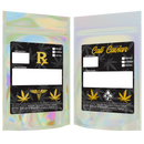 1 Ounce Gloss Holographic & Clear Designer Custom Mylar Bags + Labels (100 qty.) - Dragon Chewer