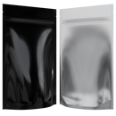 Gloss Black Vista Clear Translucent Transparent Dragon Chewer 14g gram 1/2 ounce smell proof mylar bags by HIGHLOCK. Best thick wholesale bulk dispensary custom child resistant packaging 420 barrier bags tamper evident resealable large food storage 5x8x2 50 bulk pack