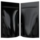 Gloss Black Opaque Dragon Chewer 14g gram 1/2 ounce smell proof mylar bags by HIGHLOCK. Best thick wholesale bulk dispensary custom child resistant packaging 420 barrier bags tamper evident resealable large food storage 5x8x2 50 bulk pack