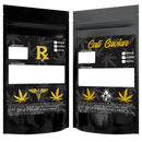 Gloss Black Opaque Dragon Chewer 14g gram 1/2 ounce smell proof mylar bags by HIGHLOCK. Custom labels stickers designer rx 100 pack. Best thick wholesale bulk dispensary custom child resistant packaging 420 barrier bags tamper evident resealable large food storage 5x8x2