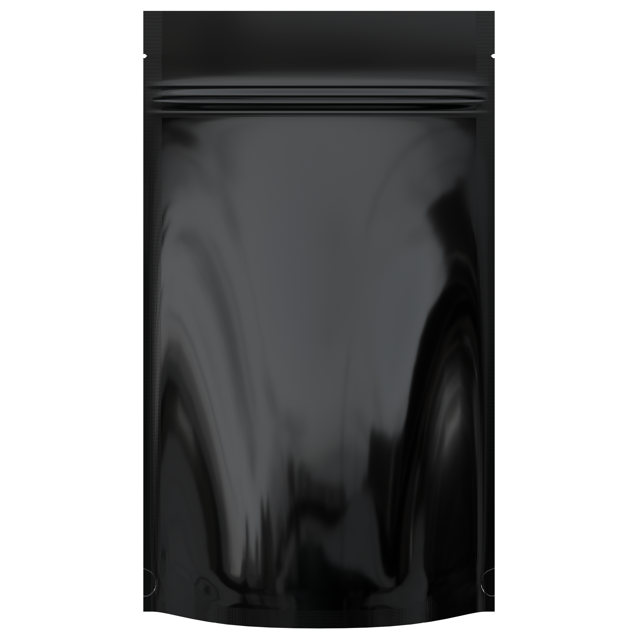 Gloss Black Opaque Dragon Chewer 14g gram 1/2 ounce smell proof mylar bags by HIGHLOCK. Best thick wholesale bulk dispensary custom child resistant packaging 420 barrier bags tamper evident resealable large food storage baggies 5x8x2