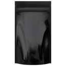 Gloss Black Opaque Dragon Chewer 14g half ounce smell proof mylar bags by HIGHLOCK. Best thick wholesale bulk dispensary custom child resistant packaging 420 barrier bags tamper evident resealable large food storage heat sealable 5x8x2 50 bulk pack