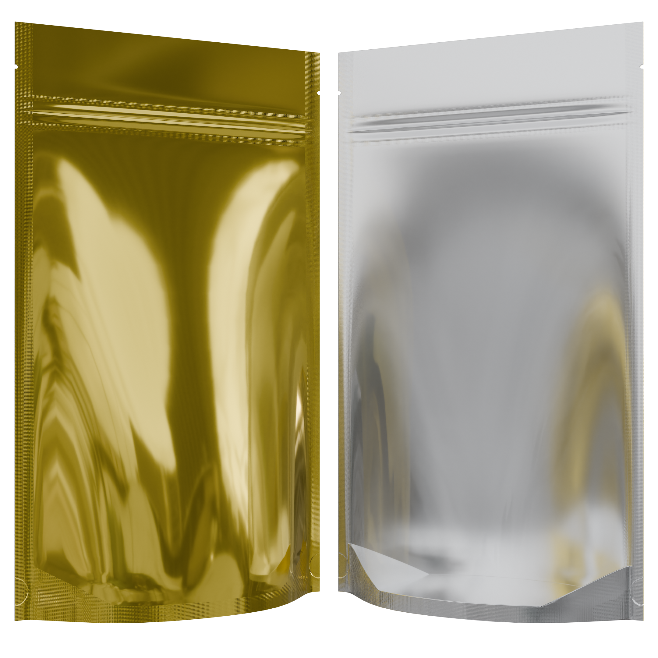 Gloss Gold Vista Clear Translucent Transparent Dragon Chewer 14g gram 1/2 ounce smell proof mylar bags by HIGHLOCK. Best thick wholesale bulk dispensary custom child resistant packaging 420 barrier bags tamper evident resealable large food storage 5x8x2 50 bulk pack