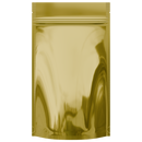 Gloss Gold Vista Clear Dragon Chewer 14g half ounce smell proof mylar bags by HIGHLOCK. Best thick wholesale bulk dispensary custom child resistant packaging 420 barrier bags tamper evident resealable large food storage heat sealable 5x8x2 50 bulk pack