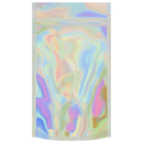 Gloss Holographic Vista Clear Dragon Chewer 14g half ounce smell proof mylar bags by HIGHLOCK. Best thick wholesale bulk dispensary custom child resistant packaging 420 barrier bags tamper evident resealable large food storage heat sealable 5x8x2 50 bulk pack