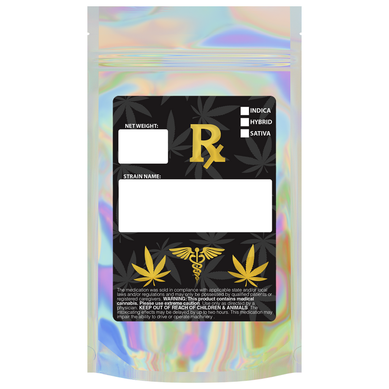 gloss holographic clear vista translucent transparent Dragon Chewer 14g gram 1/2 ounce smell proof mylar bags by HIGHLOCK. Custom labels stickers designer rx 100 pack. Best thick wholesale bulk dispensary custom child resistant packaging 420 barrier bags tamper evident resealable large food storage near me nearby 5x8x2