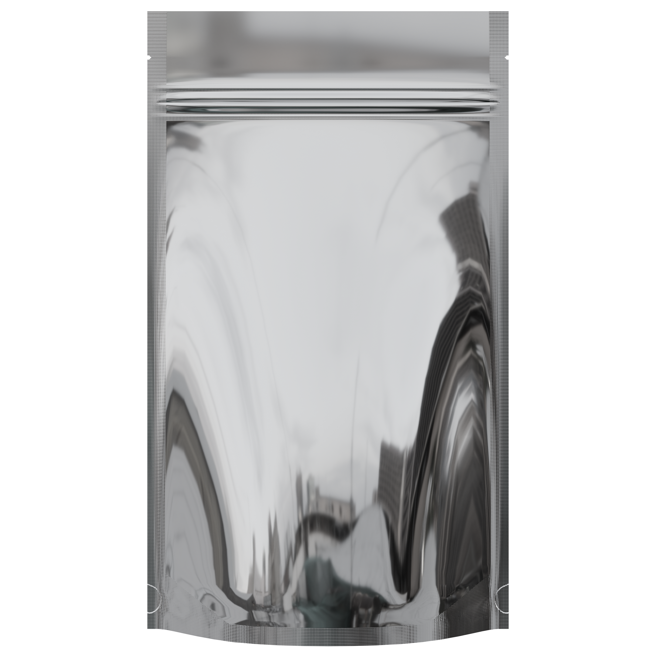 Gloss Silver Foil Metal Vista Clear Dragon Chewer 14g half ounce smell proof mylar bags by HIGHLOCK. Best thick wholesale bulk dispensary custom child resistant packaging 420 barrier bags tamper evident resealable large food storage heat sealable 5x8x2