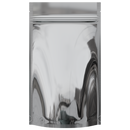 Gloss Silver Foil Metal Vista Clear Dragon Chewer 14g half ounce smell proof mylar bags by HIGHLOCK. Best thick wholesale bulk dispensary custom child resistant packaging 420 barrier bags tamper evident resealable large food storage heat sealable 5x8x2