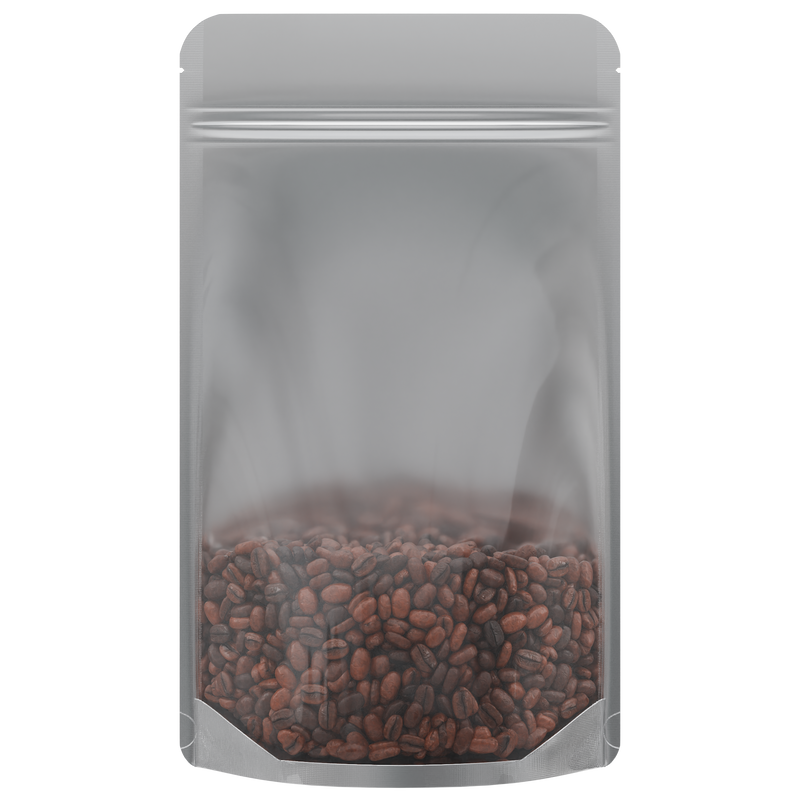 Kraft Paper Vista Clear Translucent Transparent Dragon Chewer 14g gram 1/2 ounce smell proof mylar bags by HIGHLOCK. Best thick wholesale bulk dispensary custom child resistant packaging 420 barrier bags tamper evident resealable large food storage baggies 5x8x2 100 bulk pack
