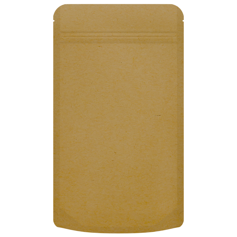 Kraft Paper Vista Clear Dragon Chewer 14g half ounce smell proof mylar bags by HIGHLOCK. Best thick wholesale bulk dispensary custom child resistant packaging 420 barrier bags tamper evident resealable large food storage heat sealable 5x8x2 100 bulk pack