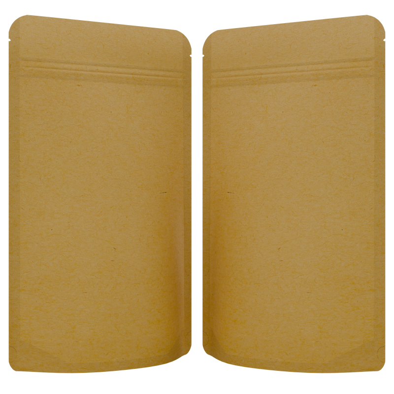Kraft Paper Opaque Dragon Chewer 14g gram 1/2 ounce smell proof mylar bags by HIGHLOCK. Best thick wholesale bulk dispensary custom child resistant packaging 420 barrier bags tamper evident resealable large food storage 5x8x2 50 bulk pack