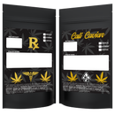 Matte Black Opaque Dragon Chewer 14g gram 1/2 ounce smell proof mylar bags by HIGHLOCK. Custom labels stickers designer rx 100 pack. Best thick wholesale bulk dispensary custom child resistant packaging 420 barrier bags tamper evident resealable large food storage 5x8x2