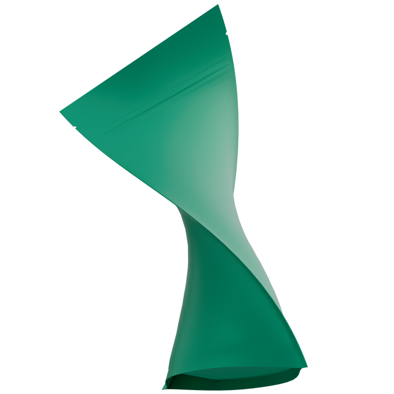 Matte Mint Green Opaque Dragon Chewer 14g gram 1/2 ounce smell proof mylar bags by HIGHLOCK. Best thick wholesale bulk dispensary custom child resistant packaging 420 barrier bags tamper evident resealable large food storage near me nearby 5x8x2 50 bulk pack