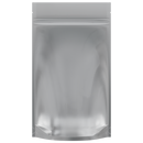 Matte White Vista Clear Dragon Chewer 14g half .5 ounce smell proof mylar bags by HIGHLOCK. Best thick wholesale bulk dispensary custom child resistant packaging 420 barrier bags tamper evident resealable large food storage heat sealable tear notches 5x8x2